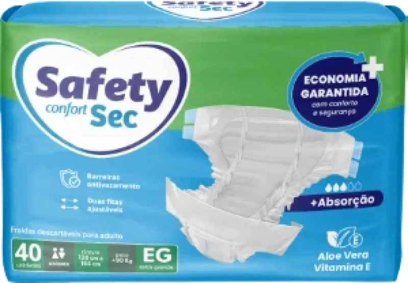 Fralda Geriátrica X/G Safety Confort Mega 40 Unidades
