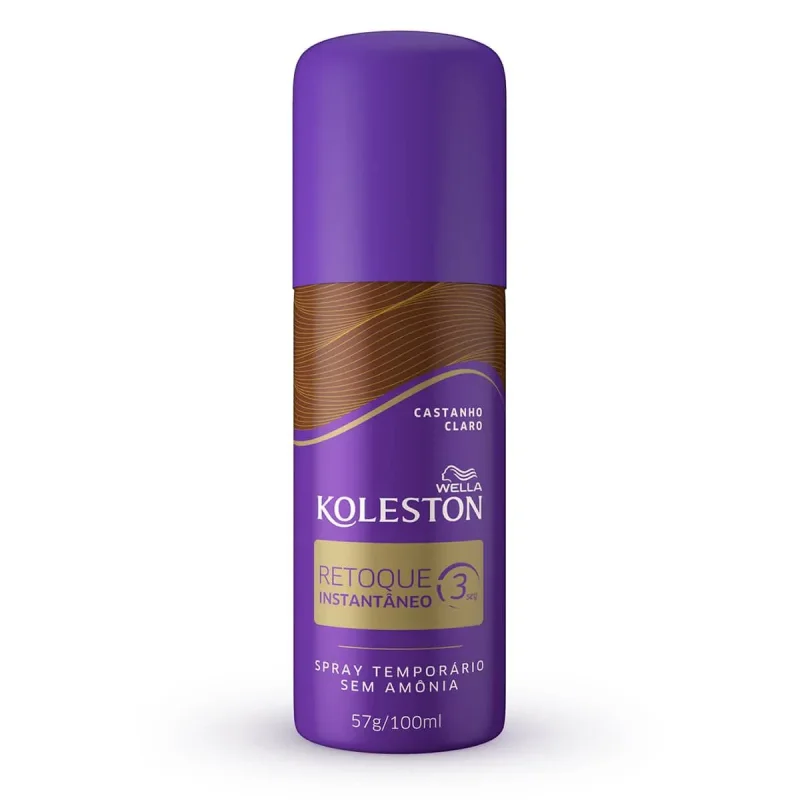 Spray Retoque Instantâneo de Raiz Koleston Castanho Claro 100ml