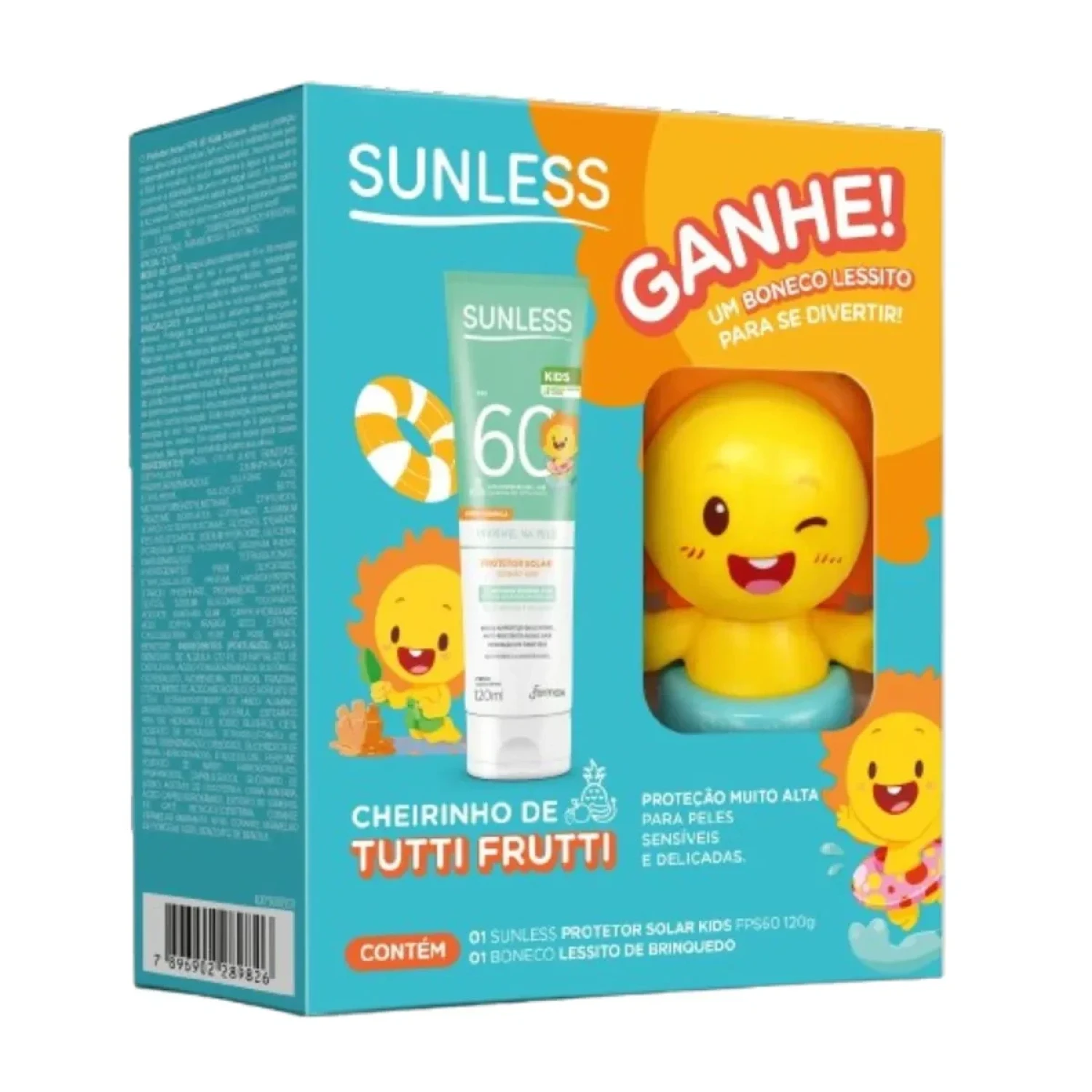 Kit Protetor Solar Sunless Kids FPS 60 120ml + Brinquedo Lessito (1/1)