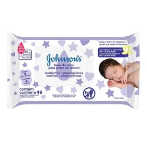 Lenço Umedecido Johnson's Baby Hora do Sono Hipoalergênico Sem Álcool 48 unidades