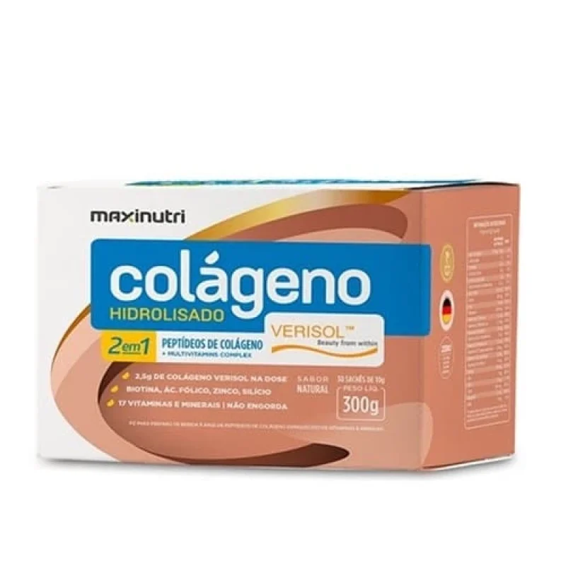 Colágeno Hidrolisado 2em1 Sachê - Verisol com 30 saches - Natural