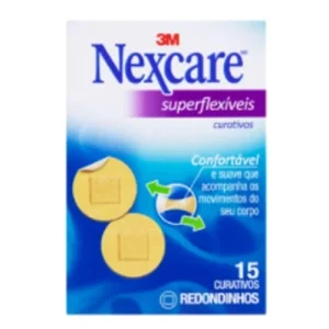 Curativo Adesivo Nexcare Superflexível Redondo, com 15 unidades