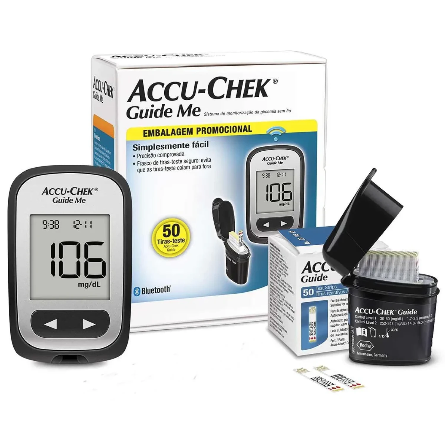 Kit Medidor de Glicose Accu-Chek Guide Me, com 50 tiras (1/1)