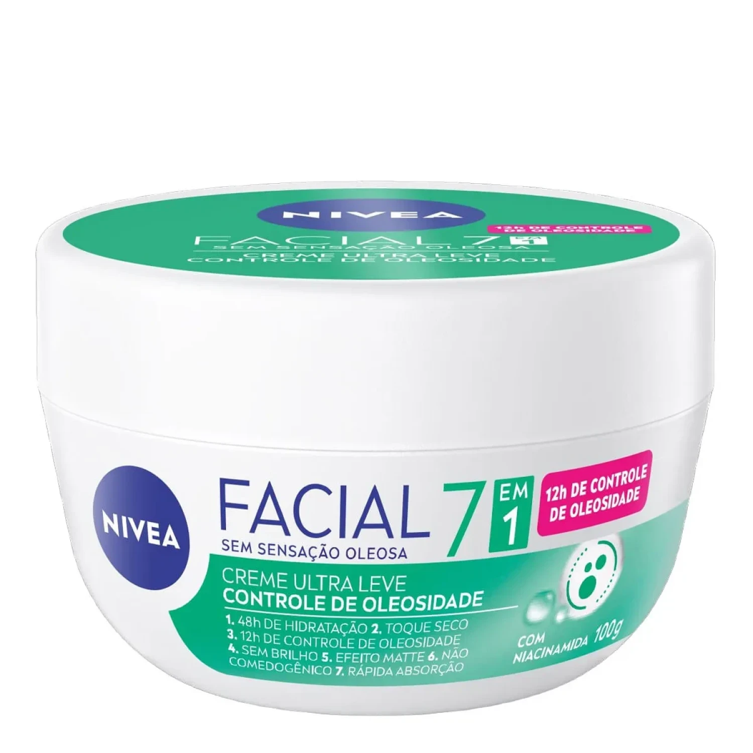 Creme Facial Nivea 7 em 1 Controle de Oleosidade Ultra Leve 100g (1/1)