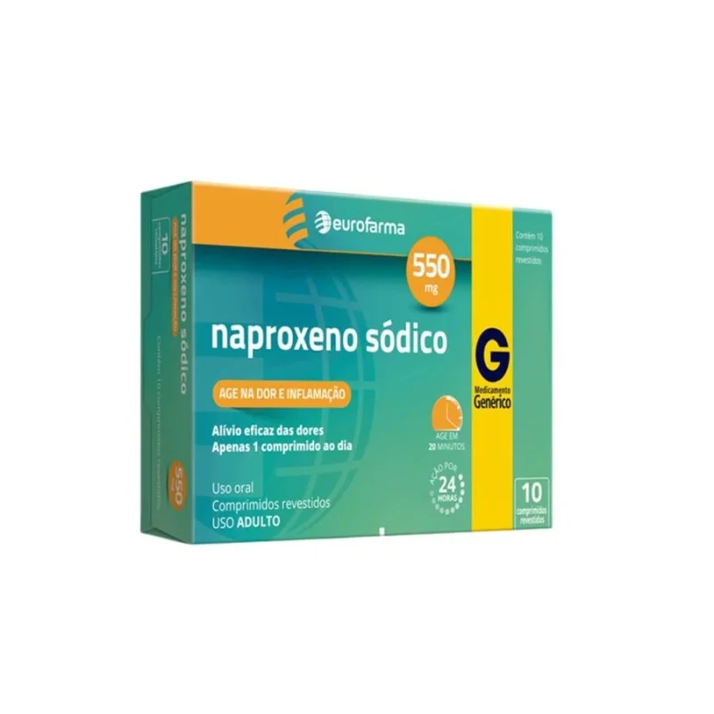 Naproxeno 550mg Comprimidos 10 Unidades