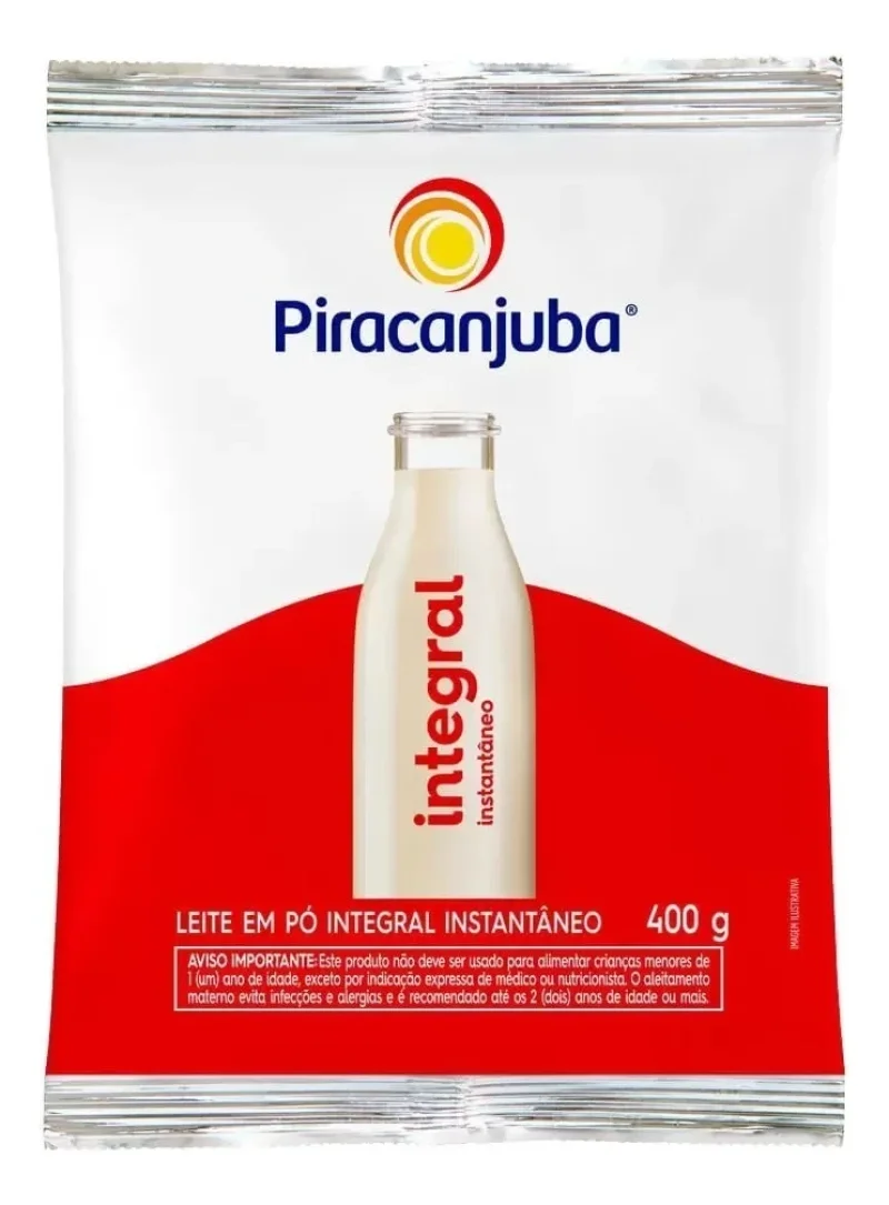Leite em Pó Piracanjuba Integral Instantâneo 400g