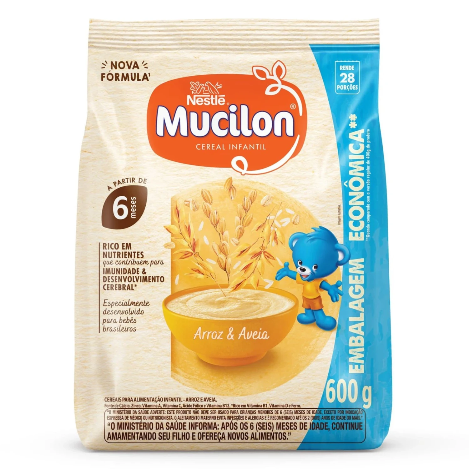 Cereal Infantil Mucilon Arroz e Aveia 600g (1/1)
