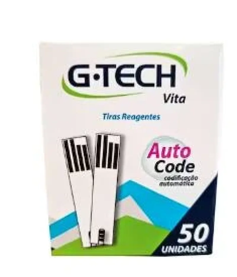 Tiras Reagentes G-Tech Vita, com 50 unidades