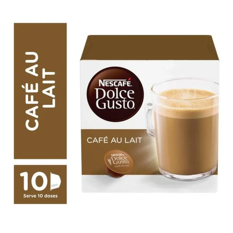 Café Nescafé Dolce Gusto Au Lait, caixa com 10 cápsulas