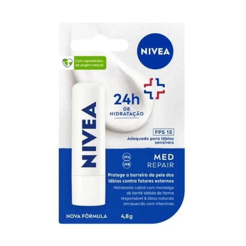 Protetor Labial FPS15 Nivea Med Repair 4,8g