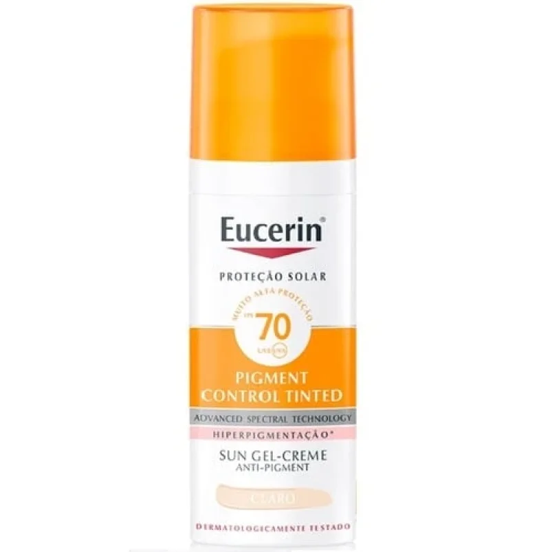 Protetor Solar Facial Eucerin Pigment Control Tinted FPS 70 Claro 50g