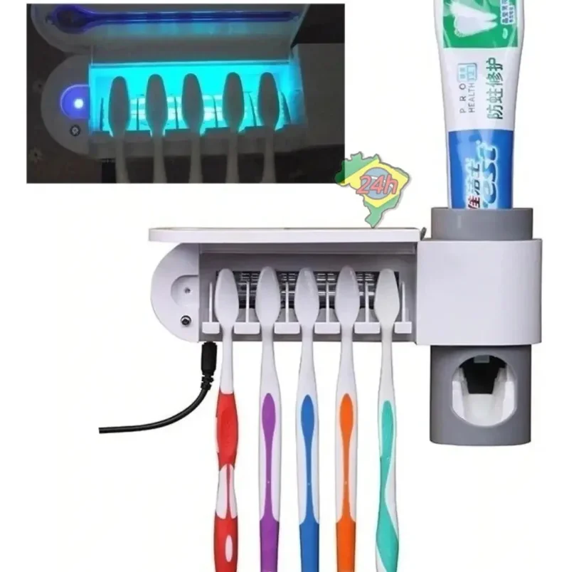 Esterilizador de Escova de Dente Portátil Relaxmedic Rosa