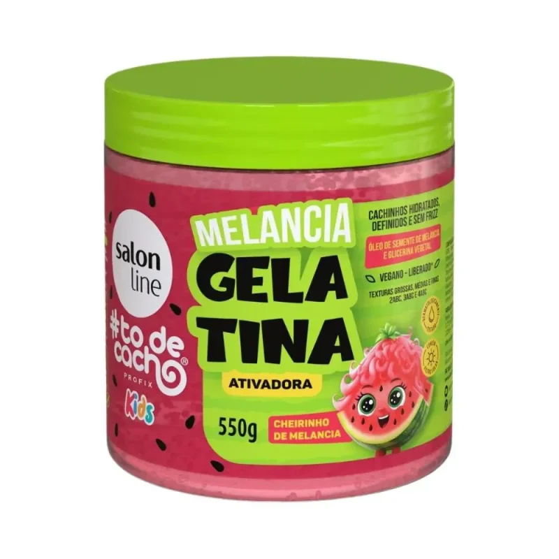 Gelatina Capilar Salon Line Tô de Cachos Kids Melancia 550g