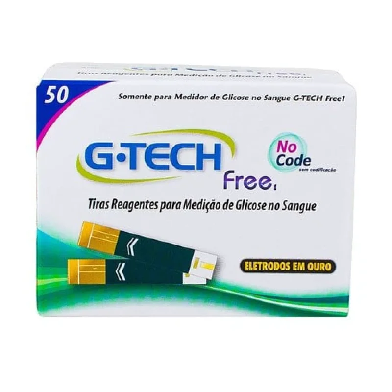 Tiras Reagentes G-Tech Free1 - 50 unidades