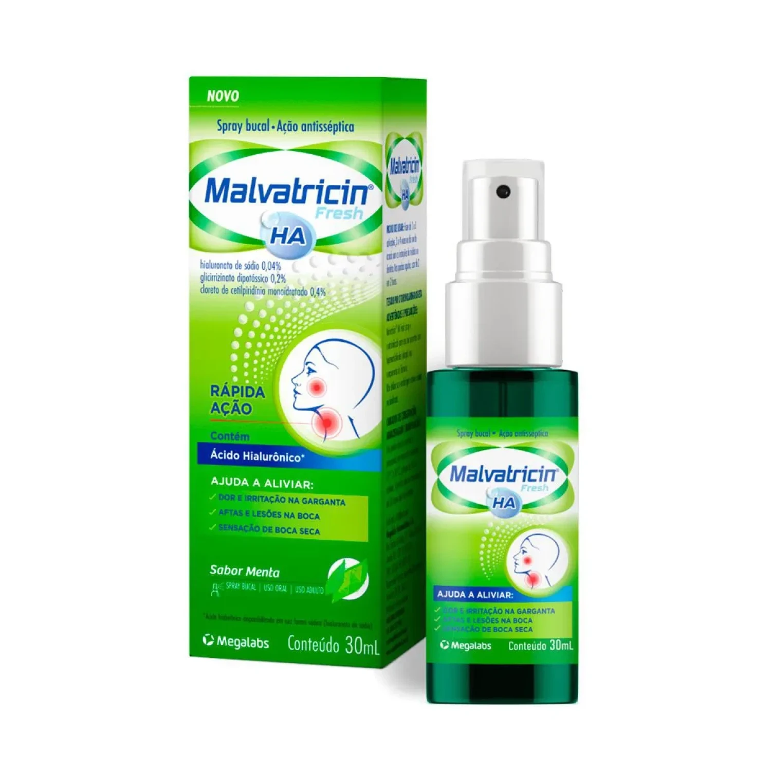Spray Bucal Malvatricin Fresh HA Menta 30ml (1/1)