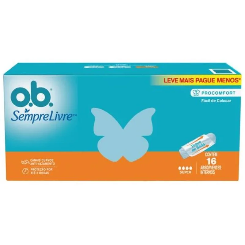Absorvente Interno OB Sempre Livre  ProComfort Super 16 unidades