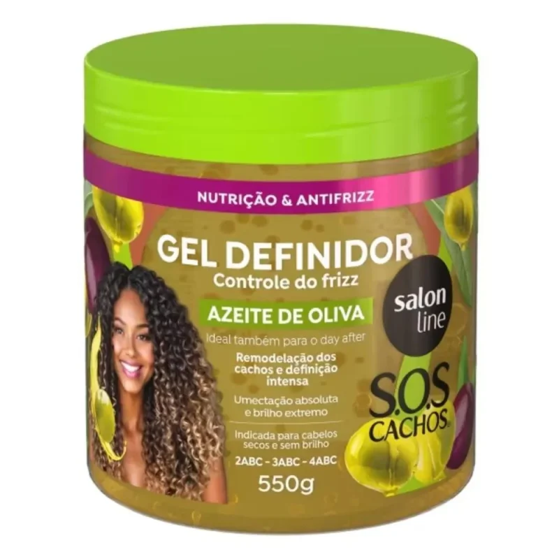 Gel Definidor Salon Line S.O.S Cachos Azeite de Oliva 550g