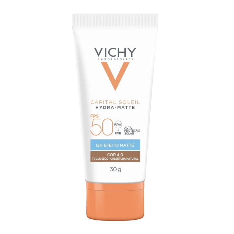 Vichy Capital Soleil Hydra-matte Protetor Solar Facial FPS 50 Cor 4.0 30g