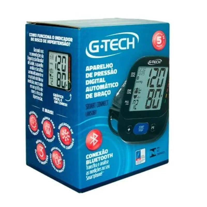 Aparelho de Pressão de Braço G-Tech Smart Connect LA850BT