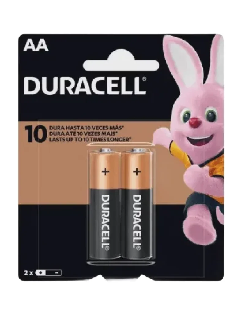 Pilha Alcalina Duracell AA, com 2 unidades
