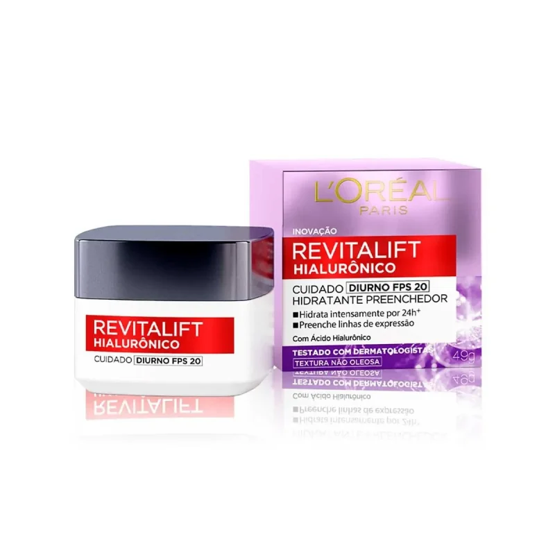 Creme Facial L'Oréal Revitalift Hialurônico Diurno FPS 20 49g