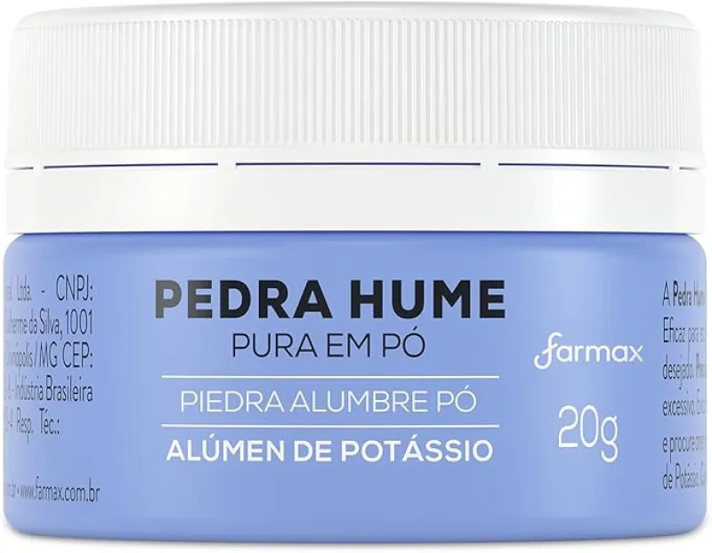 Pedra Hume Farmax Pura em Pó 20g