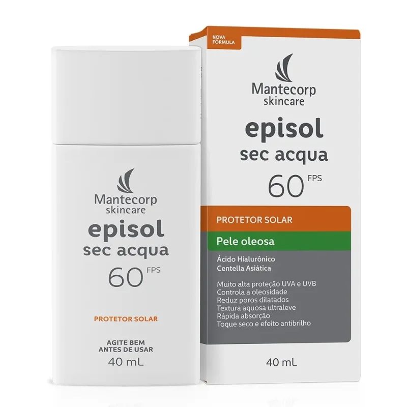 Protetor Solar Facial Episol Sec Acqua FPS 60 40ml