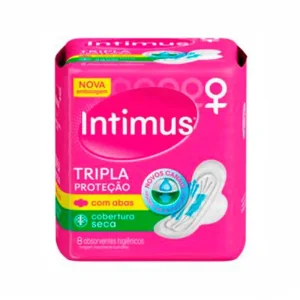 Absorvente Intimus Toda Protegida com Abas Seca, com 8 unidades