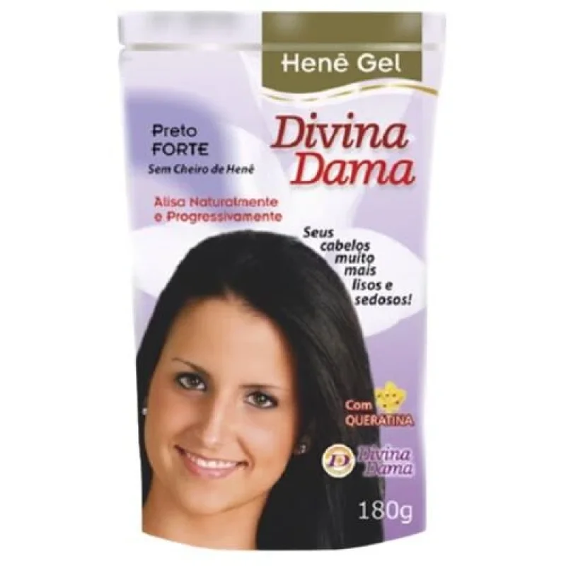 Henê Gel Divina Dama Preto Forte 180g