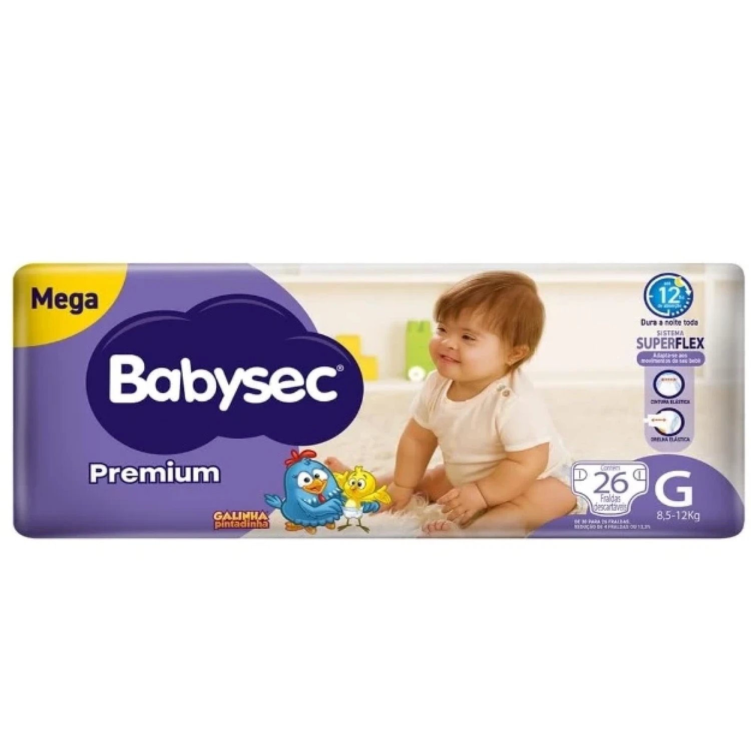 Fralda Babysec Premium Mega G, com 26 unidades (1/1)