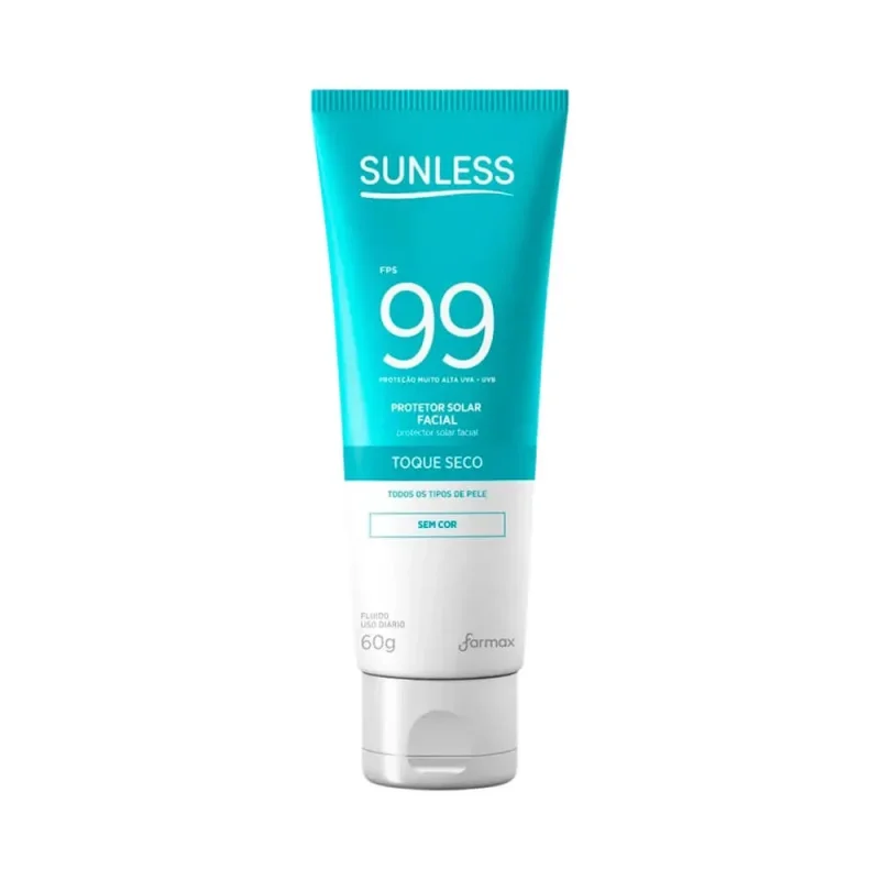 Protetor Solar Facial Sunless Toque Seco FPS 99 Sem Cor 60g