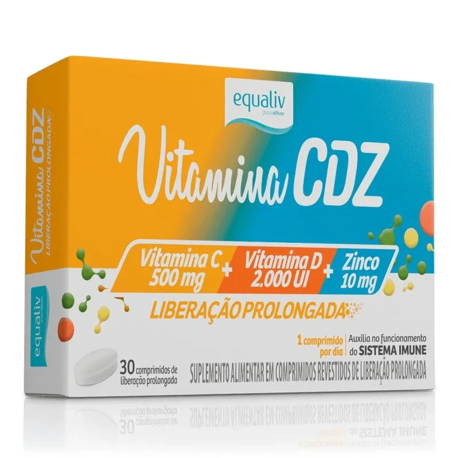 Vitamina CDZ Equaliv, com 30 comprimidos (1/1)