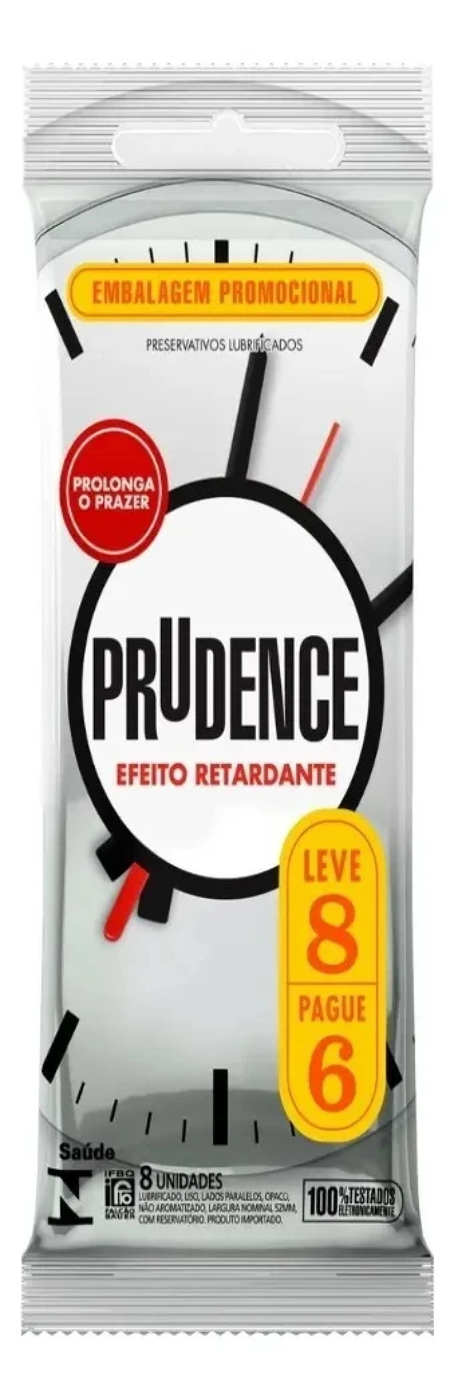 Preservativo Prudence Efeito Retardante, com 8 unidades (1/1)