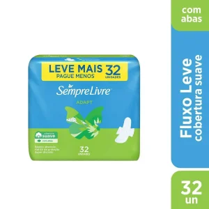 Absorvente Sempre Livre Adapt Suave com Abas, com 32 unidades