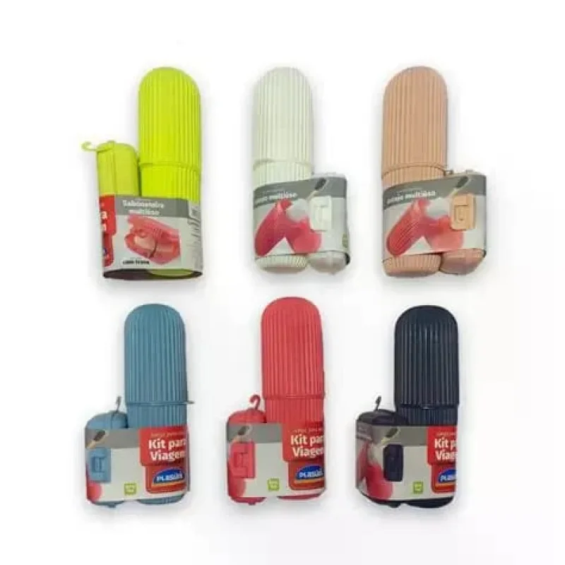 Kit de Viagem para Bebê Com Saboneteira E Porta Escova Multiuso