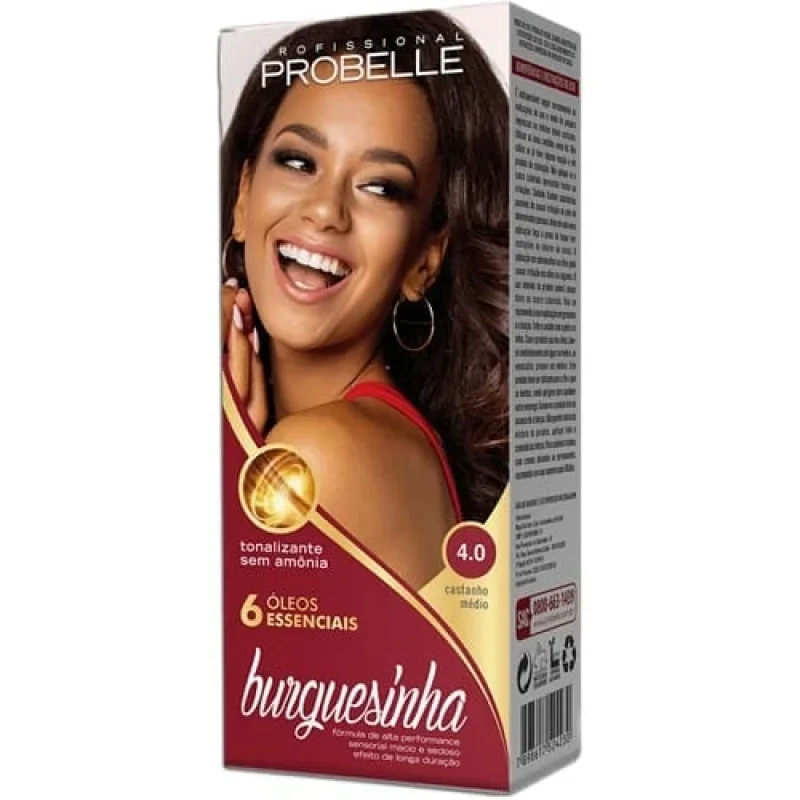 Probelle Tonalizante Burguesinha nº 4.0 Castanho Médio