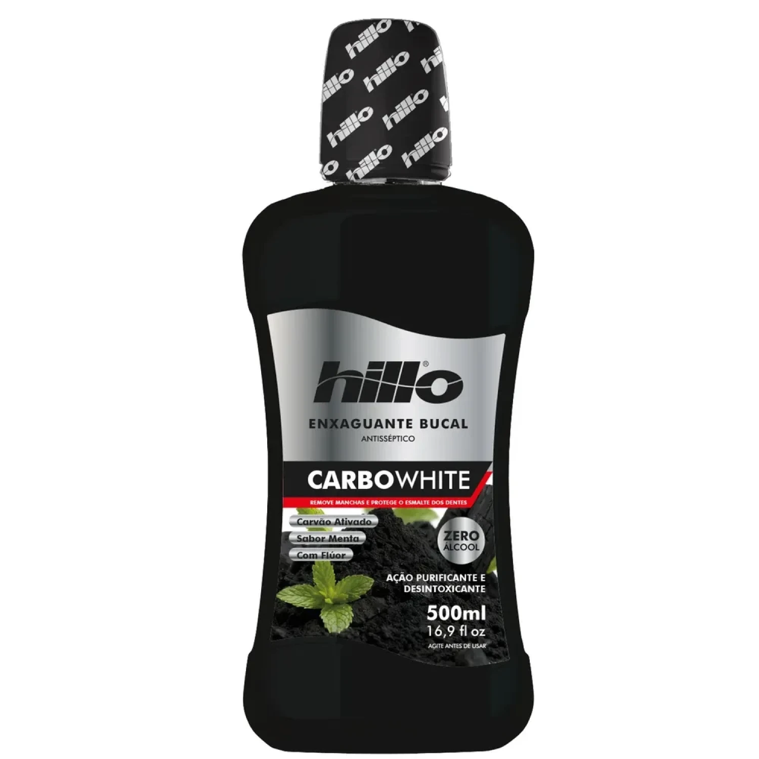 Enxaguante Bucal Hillo Carbowhite Menta sem Álcool 500ml (1/1)