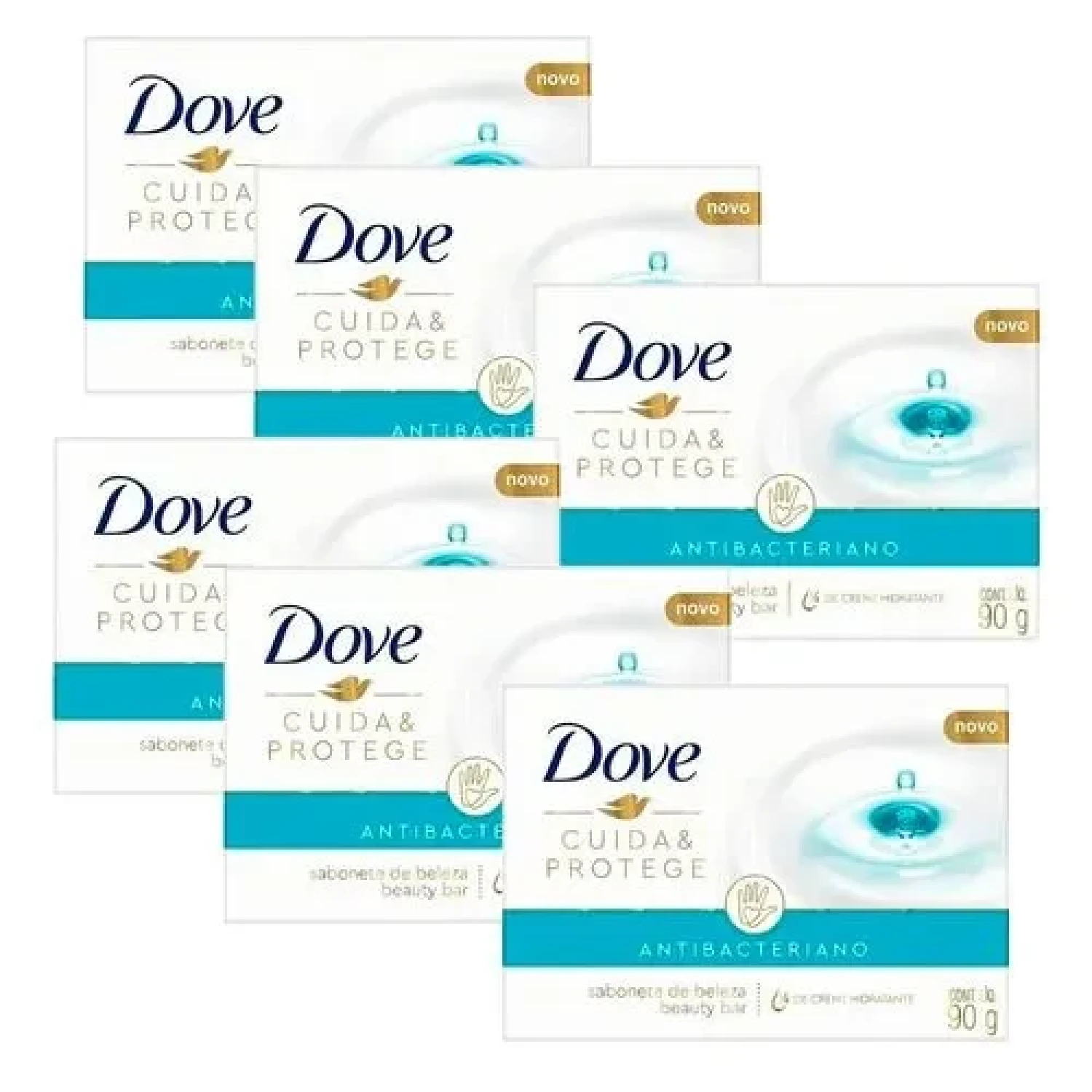 Kit Sabonetes Dove Cuida & Protege 90g cada, com 6 unidades (1/1)