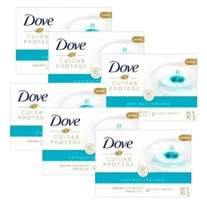 Kit Sabonetes Dove Cuida & Protege 90g cada, com 6 unidades