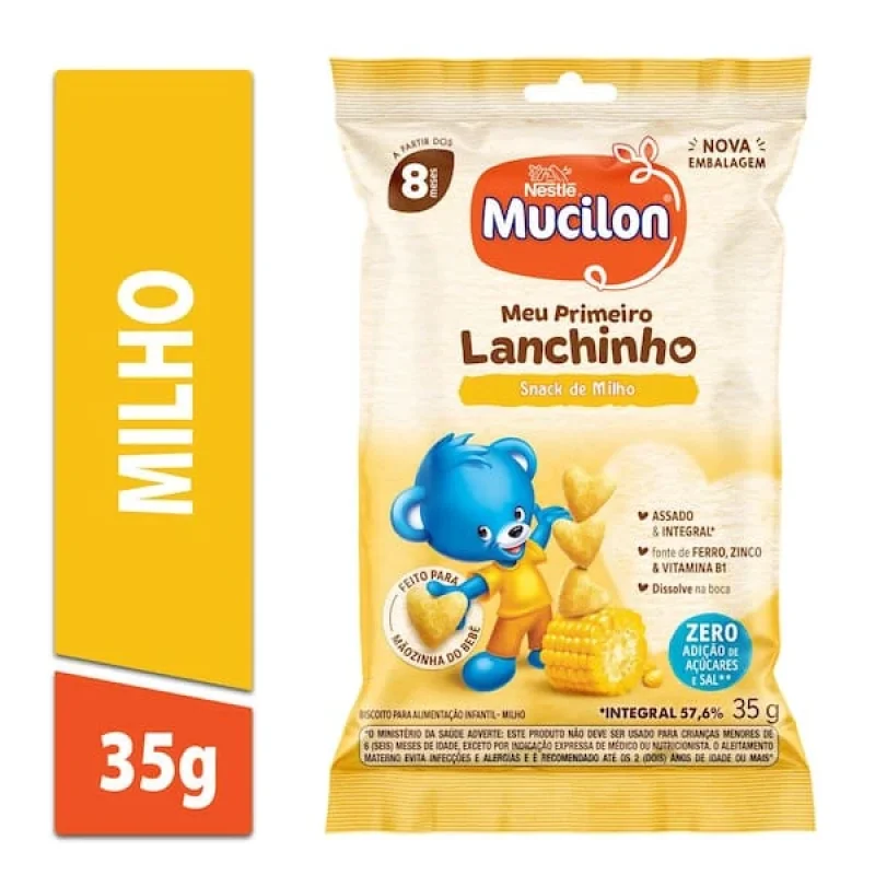 Snack Mucilon Meu Primeiro Lanchinho Milho 35g