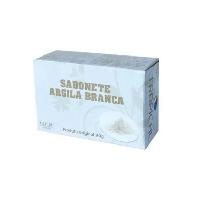 Tropical Cosméticos Sabonete Argila Branca Barra 90g