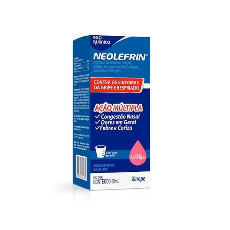 Neolefrin 40mg/mL + 1mg/mL + 0,4mg/mL Xarope 60mL