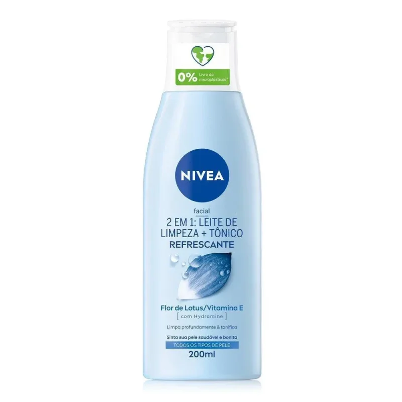 Leite de Limpeza e Tônico Facial Nivea 2 em 1 Refrescante 200ml