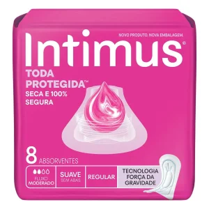 Absorvente Intimus Toda Protegida sem Abas Suave, com 8 unidades