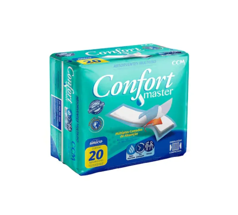 Absorvente Geriátrico Confort Master, com 20 unidades