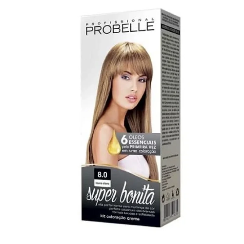 Probelle Super Bonita Tintura Profissional nº 8.0 Louro Claro 1 Unidade