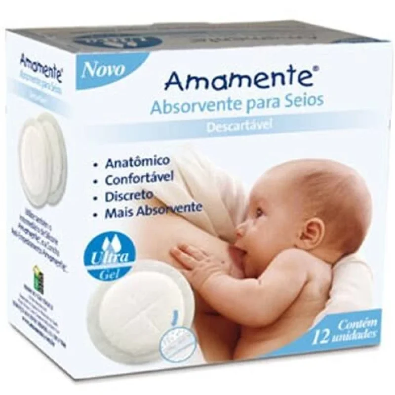 Absorvente para Seios Amamente, com 12 unidades