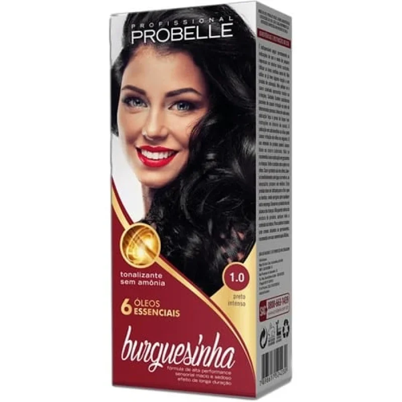 Probelle Tonalizante Burguesinha nº 1.0 Preto Intenso