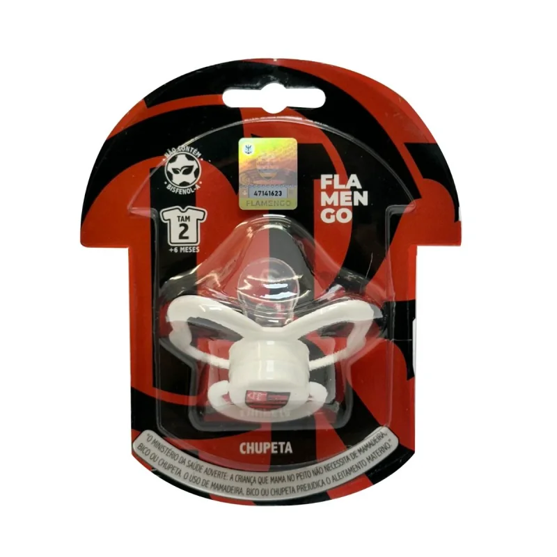 Chupeta Flamengo Classic Ortodontica + 6 meses