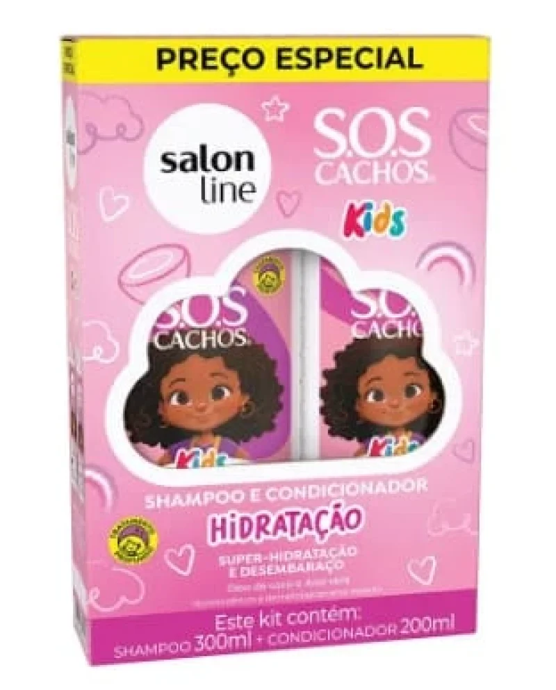 Kit Shampoo e Condicionador Salon Line Kids Hidratação 300ml + 200ml